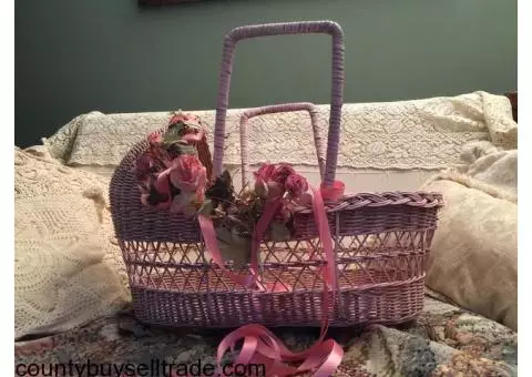 Basket Bassinet Perfect for Baby Shower or Nursery