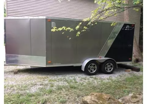 21' snowmobile trailer 2016 Ramp V NOSE